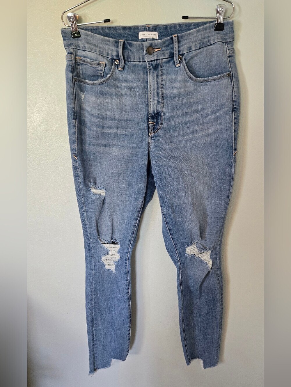 Good American | Good Legs Crop Side Step #GLCSS075T Skinny Jeans Size 14/32